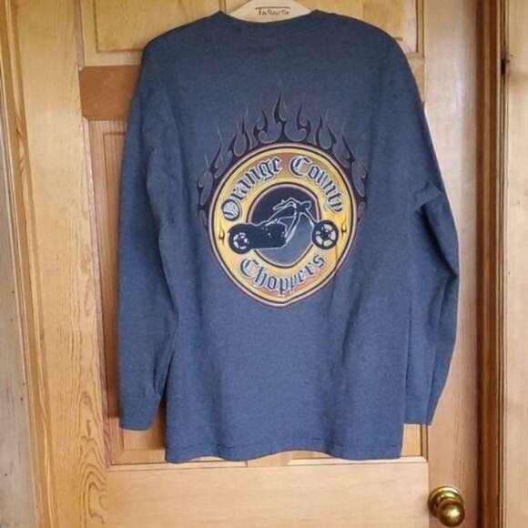 AAA OCC (Orange County Choppers) Graphics Front & Back Gray LS Sz L‎ T-shirt - Picture 5 of 16